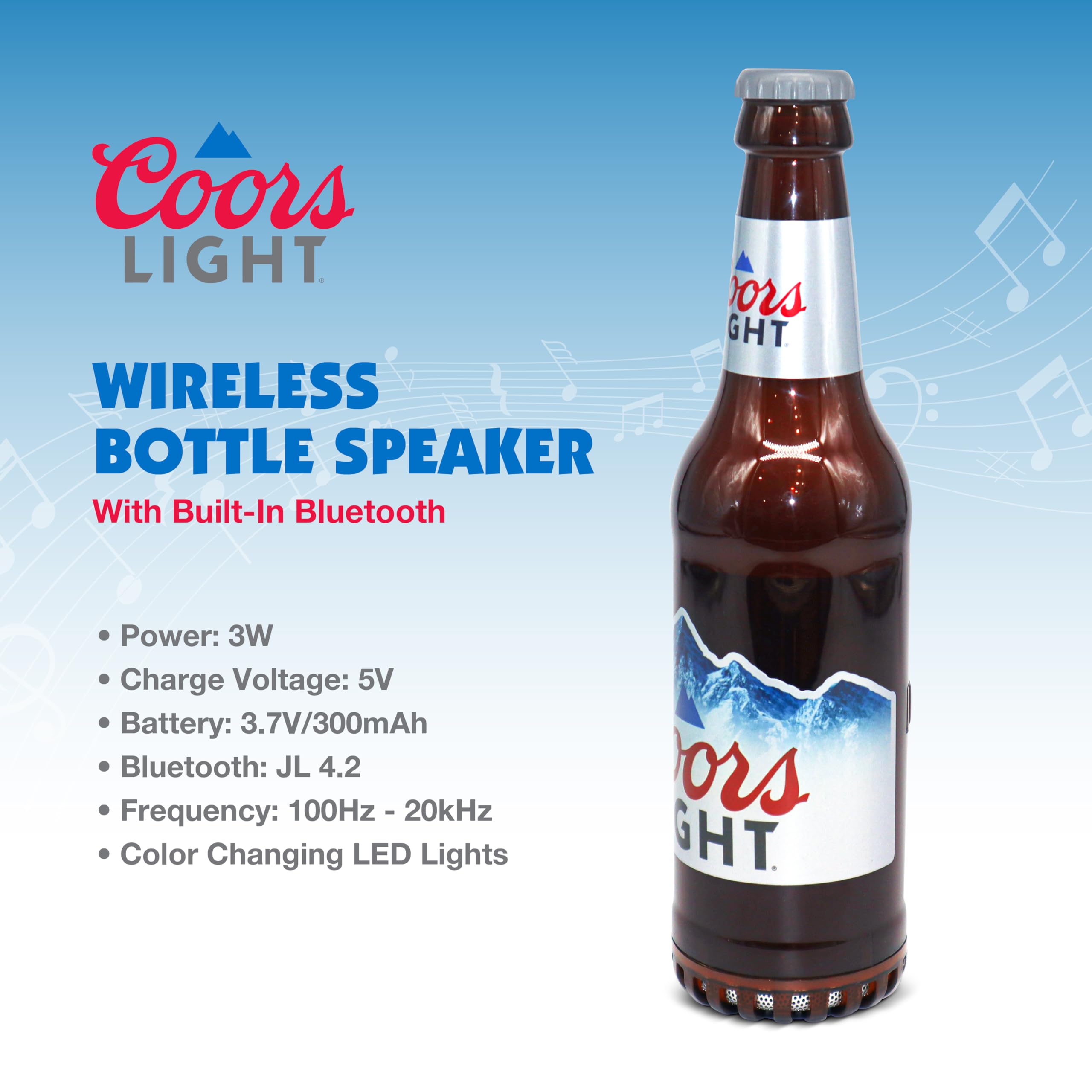 Amazon.com: Coors Light Bottle Shape Bluetooth Speaker with High